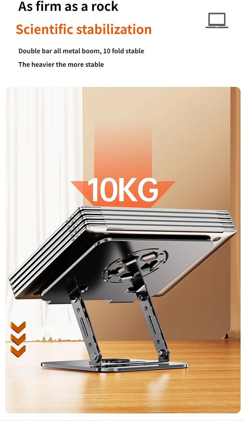 Adjustable Tablet Stand for Desk Metal Foldable Portable Holder Mount Cooling Computer Accessories Foldable Metal Cooling - Image 4