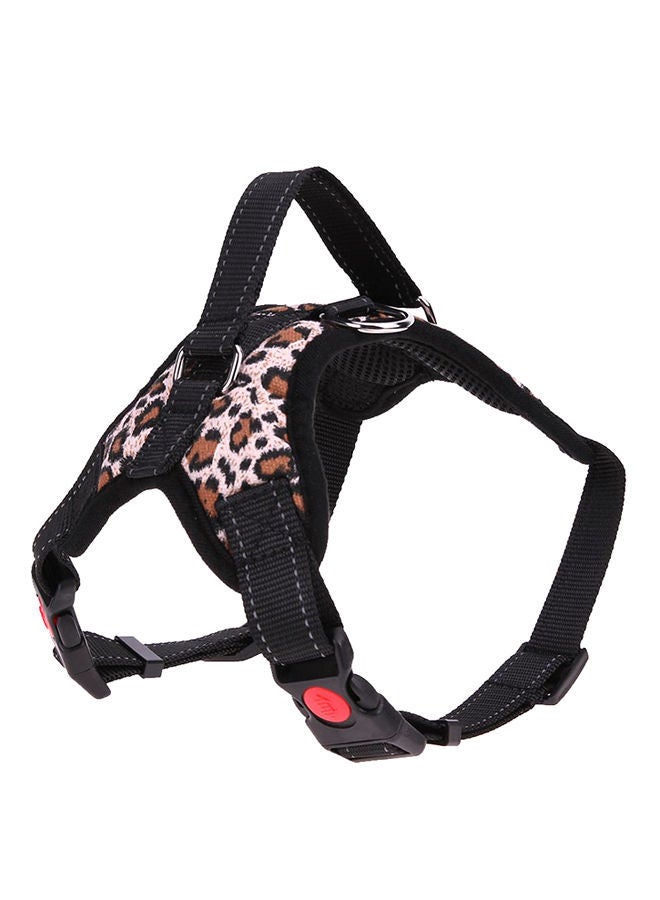 NIBEMINENT Leopard Print Breathable Chest Strap Harness Vest Brown/Black - Image 1