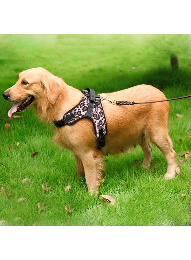 NIBEMINENT Leopard Print Breathable Chest Strap Harness Vest Brown/Black - Image 2