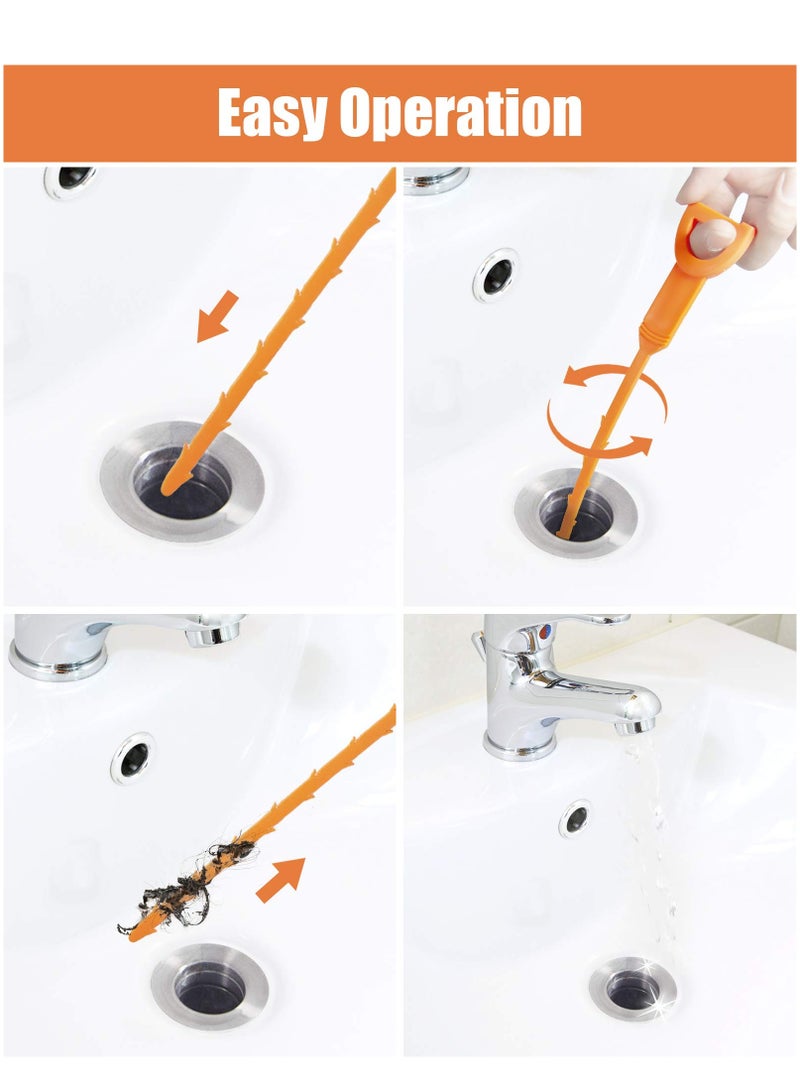 Fanski 7-Piece Drain Cleaner Sticks To Drain Hair Clog For Remover,Drain Hair Remover Tool For Sewer, Toilet, Kitchen Sink, Bathroom Tub - Image 3