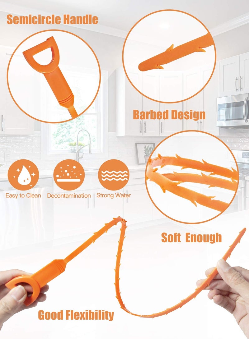 Fanski 7-Piece Drain Cleaner Sticks To Drain Hair Clog For Remover,Drain Hair Remover Tool For Sewer, Toilet, Kitchen Sink, Bathroom Tub - Image 4
