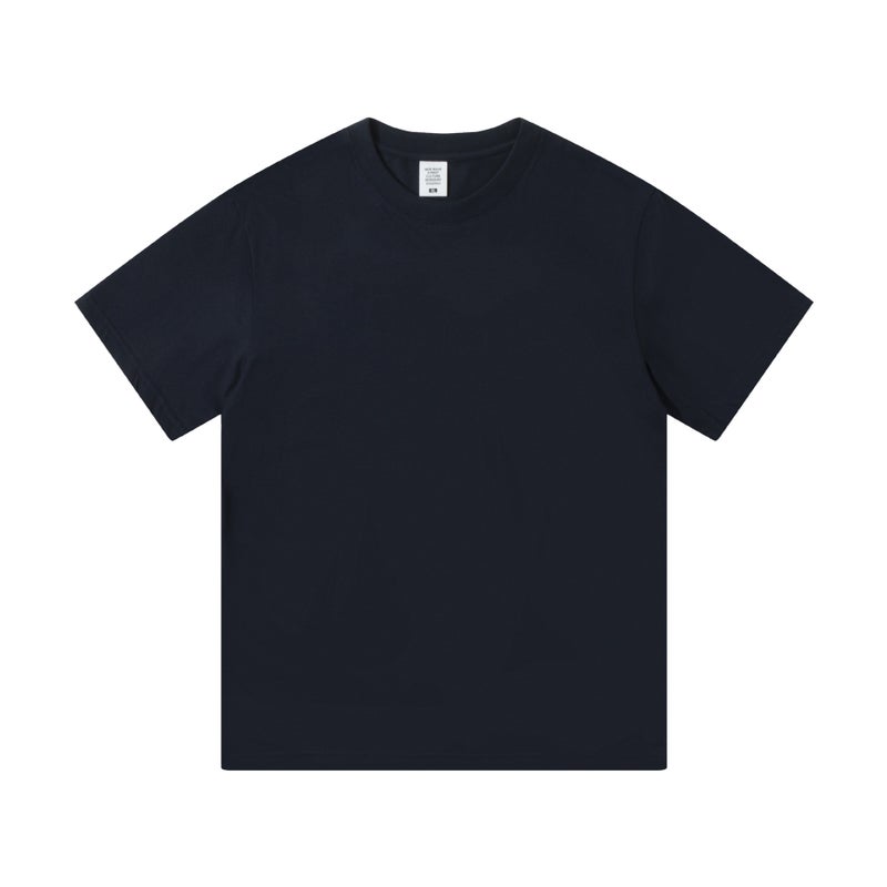 2024 Cool Antibacterial Cotton Round Neck T-Shirt Men'S And Women'S Casual Loose All-Match Solid Color Half-Sleeve Inner Short - Image 1