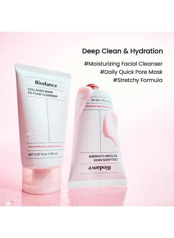 BIODANCE Collagen Mask to Foam Cleanser, 5.07 Fl Oz (150 Ml)