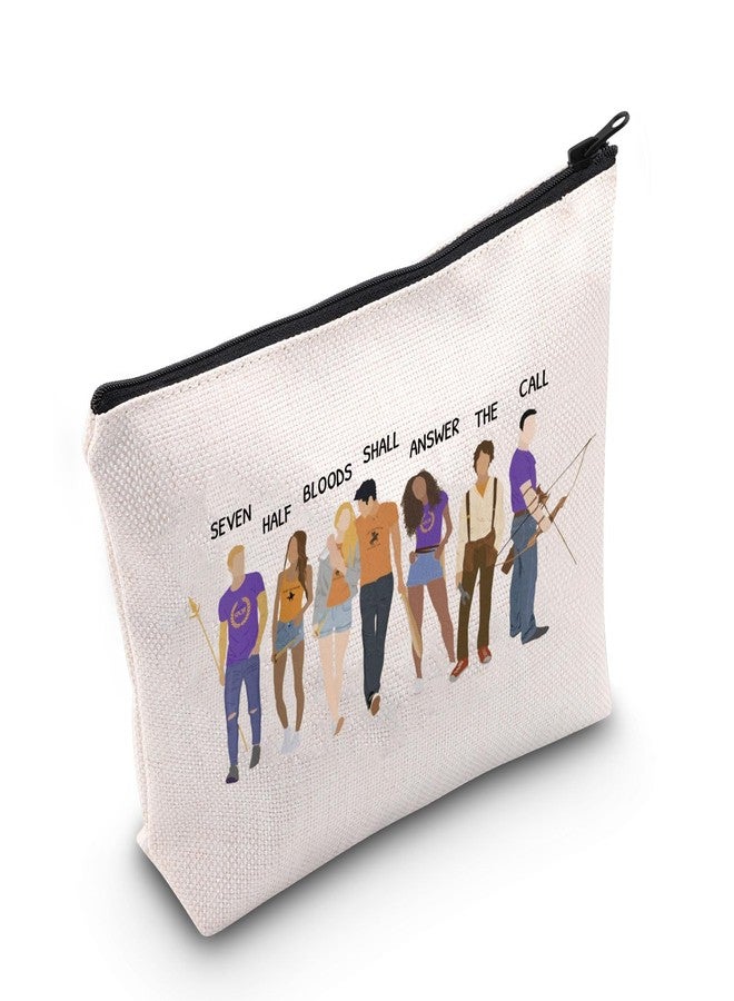 POFULL Book Lover Cosmetic Bag Bookish Gift Seven Half Bloods Shall Answer The Call Makeup Pouch - Image 1