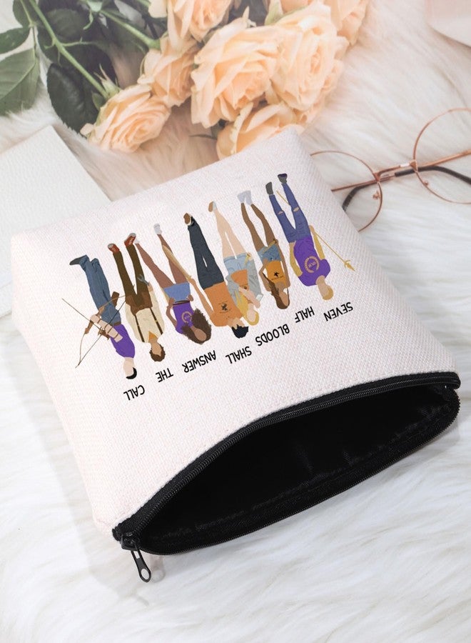 POFULL Book Lover Cosmetic Bag Bookish Gift Seven Half Bloods Shall Answer The Call Makeup Pouch - Image 3