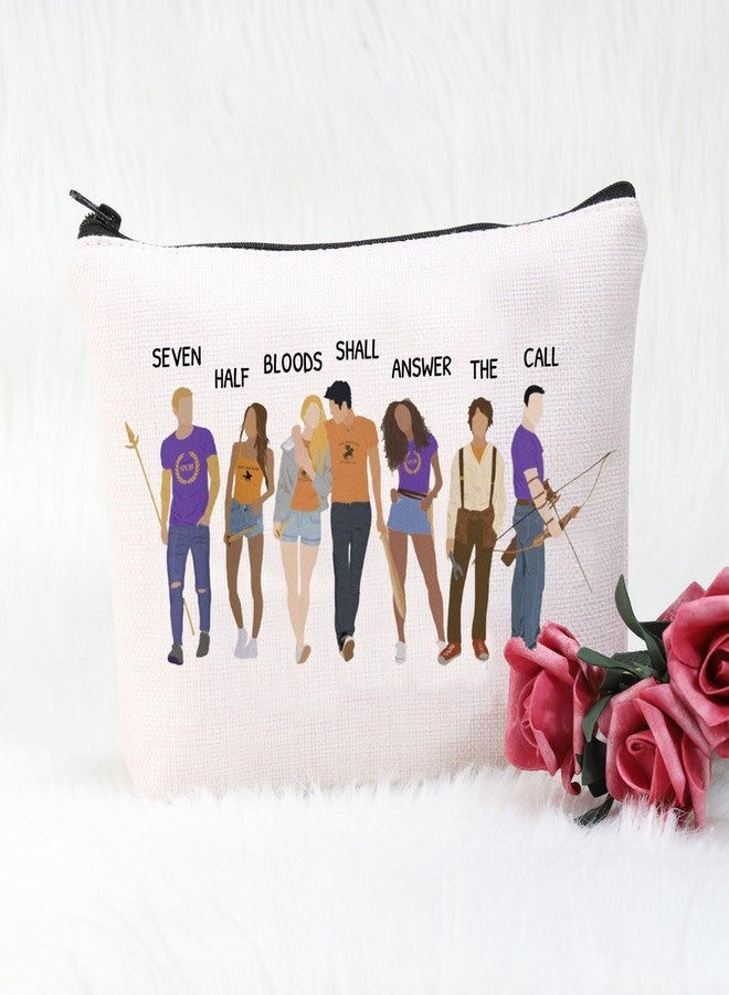 POFULL Book Lover Cosmetic Bag Bookish Gift Seven Half Bloods Shall Answer The Call Makeup Pouch - Image 5