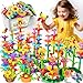 Doloowee 238Pcs Flower Garden Building Toys for Girls 3 4 5 6 7 Year Old Upgrade DIY Building Stacking Toys STEM Preschool Educational Toddler Toys Brain Development Kindergarten Kids Toy - Image 2