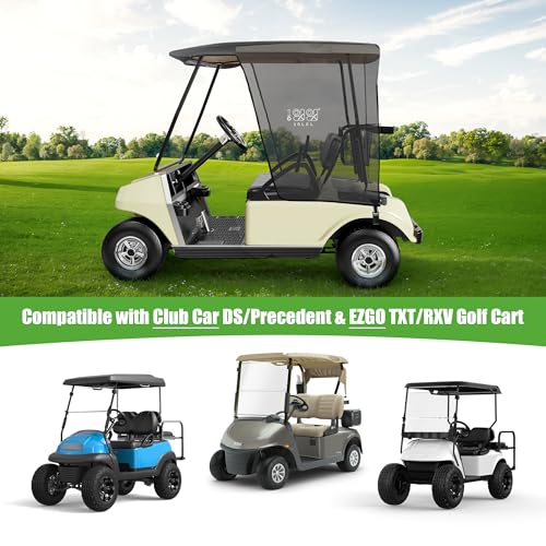 10L0L Golf Cart Sun Shade Cover for Club Car DS Precedent and EZGO TXT RXV, UV Heat Resistant Sunshade Curtain - Image 3