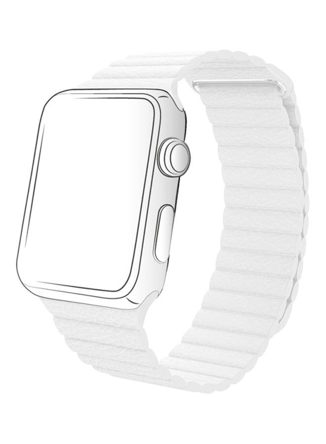 NIBEMINENT Replacement Band Loop For Apple Watch Series 3/2/1 42millimeter White 