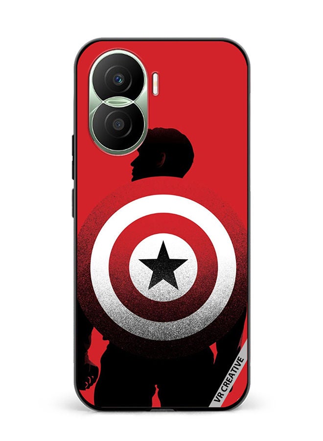 VR CREATIVE Protective Case Cover For Honor Play7T Pro Captain America Design Multicolour - Image 1