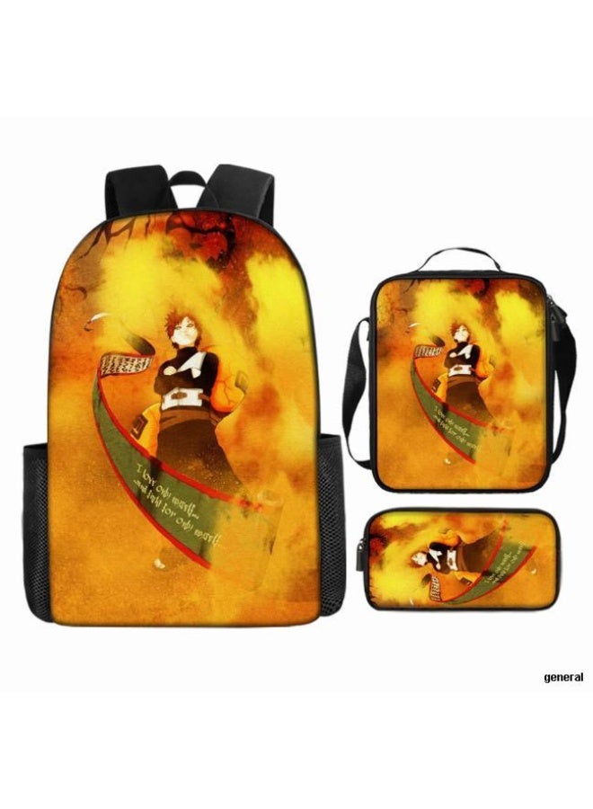 عام حقيبة ظهر مطبوعة بالرسوم المتحركة + مجموعة حقائب اليد + القلم، مجموعة حقائب عملية من ثلاث قطع (يمكن استخدام الطلاب والأطفال ونزهات الأصدقاء ورياضات تسلق الجبال وما إلى ذلك) - 104 - Image 1