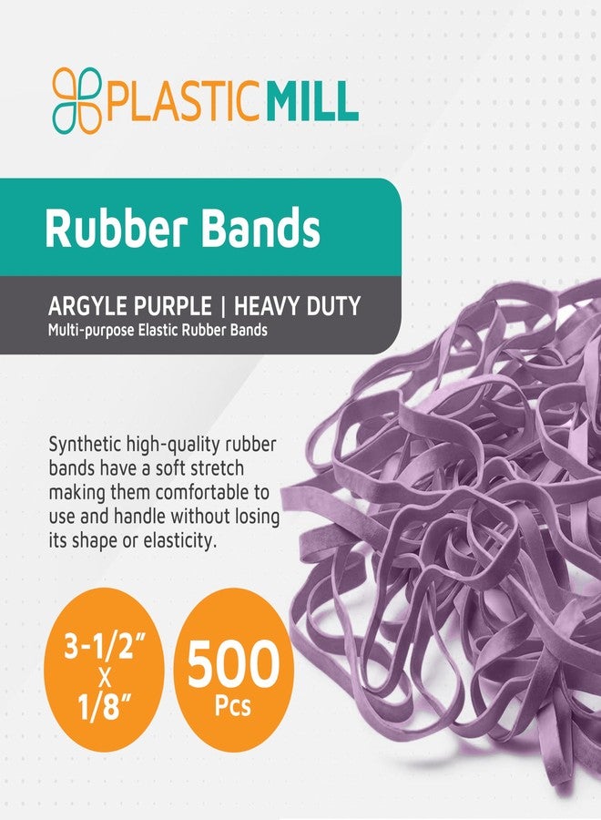 PlasticMill Rubber Bands - #33 Size - Argyle Purple Rubberbands - 1LB/500 Count - Image 2