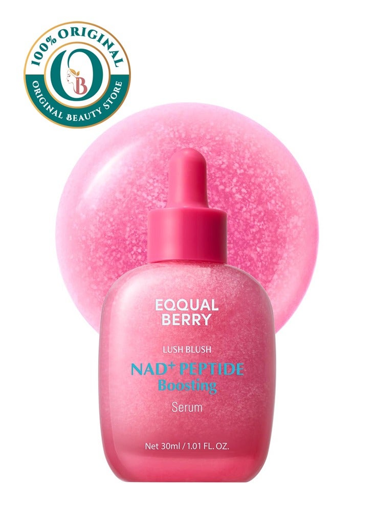 EQQUALBERRY NAD+ Peptide Boosting Smoothie Serum – Anti-Aging Korean Skin Care with 5 Ceramides & Vegan Collagen, Hydrating Antioxidant Serum for Firmness, Wrinkles & Radiant Glow (1.01oz / 30ml)