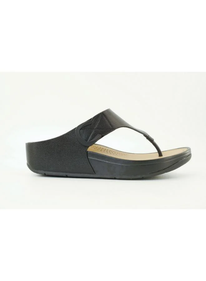Zayna Black 221-368 Zayna Women's Adjustable Thong Wedge Slip on 25ABT101 Black for Women | Best Price UAE