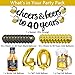 Joymee Happy 40th Birthday Decorations Black Gold Cheers and beers to 40 Years Banner 40th Gold Foil Birthday Balloon Cheers Cup Foil Balloon Party Supplies Kit for Men Women - Image 2