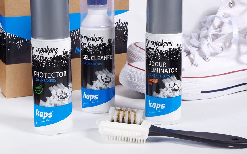 Kaps 4 Sneakers Shoe Care Cleaning Kit - Sneakers Gel Cleaner, Water Repellent Protector Spray, Odour Eliminator 100 ml, Nubuck and Suede Brush â€“ Suitable for Trainer, Suede, Leather, and Nubuck Shoes - Image 4