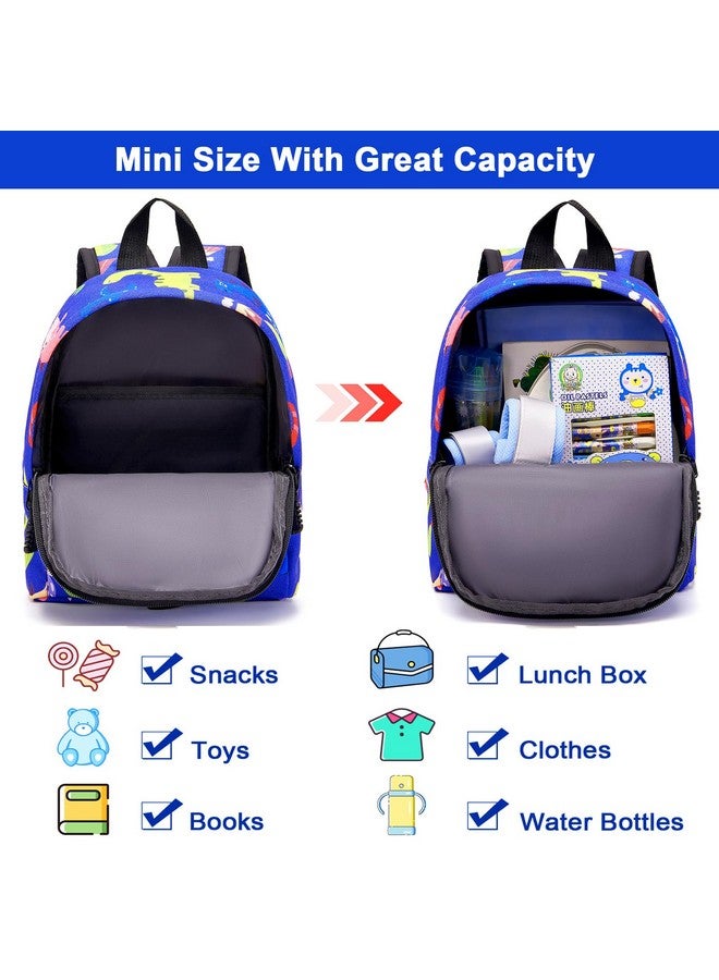 accmor Toddler Harness Backpack Leash, Baby Dinosaur Backpacks With Anti Lost Wrist Link, Cute Mini Child Harnesses Leashes For Walking, Keep Kids Close Back Pack Rope Tether Rein For Boys Girls(Blue)  - Image 3