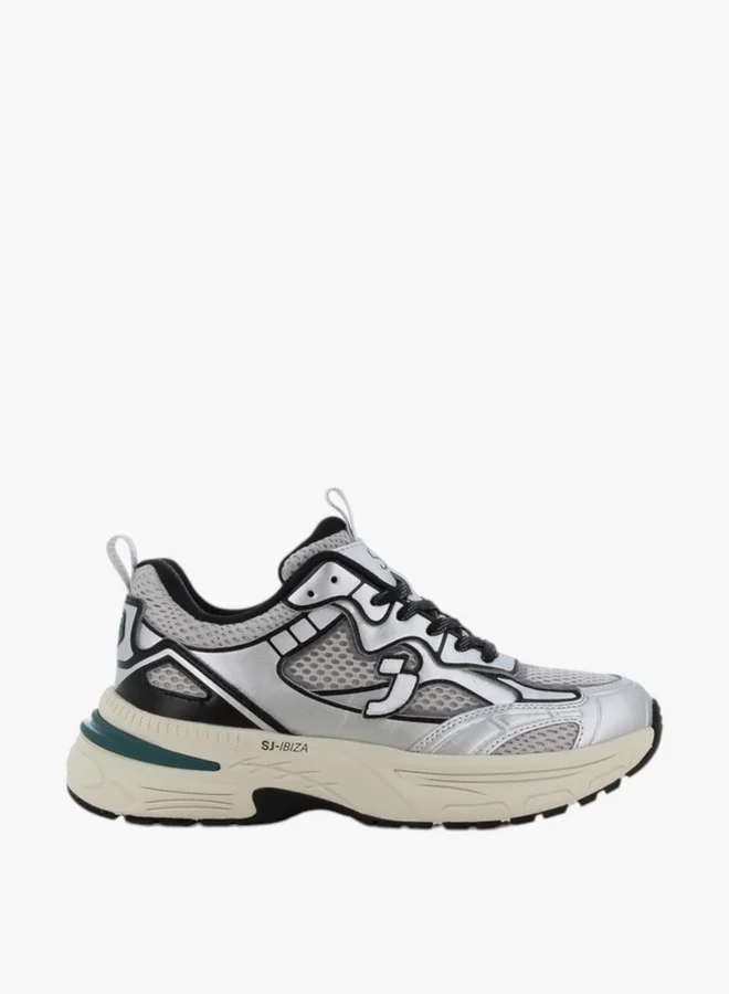 اس جي SJ Women's Panelled Lace-Up Sneakers