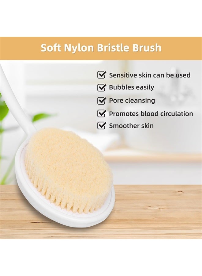 Fanwer 27.5in Back Scrubber for Shower,Back Brush for Shower for Men Women with Long Handle,Bath Brush Body Lazy Back Long Handle for Shower Elderly - Image 3