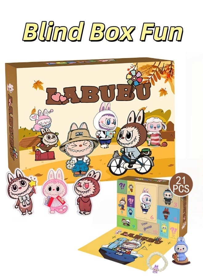 LABUBU LABUBU Christmas Blind Box,Includes Cartoon Figures, Keychains, Stamps and Accessories for Party Toy Ornaments Decoration, Xmas Countdown Advent Calendar Gift for Girls,Boys & Kids  - Image 1