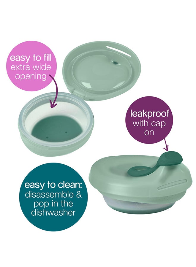 b.box Fill + Feed, Reusable Baby & Toddler Food Pouch, Silicone Pouch, Plastic Lid, Dishwasher & Microwave Safe, BPA Free, From 4m+, 110ml/3.7 - Image 2