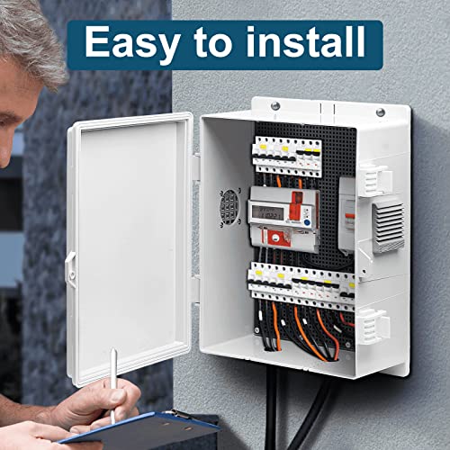 Namunanee Outdoor Electrical Junction Box, ABS Water Resistant Enclosure with Internal Mounting Panel & Hinged Cover, 9.2" H* 7" L* 4.6" W - Image 3
