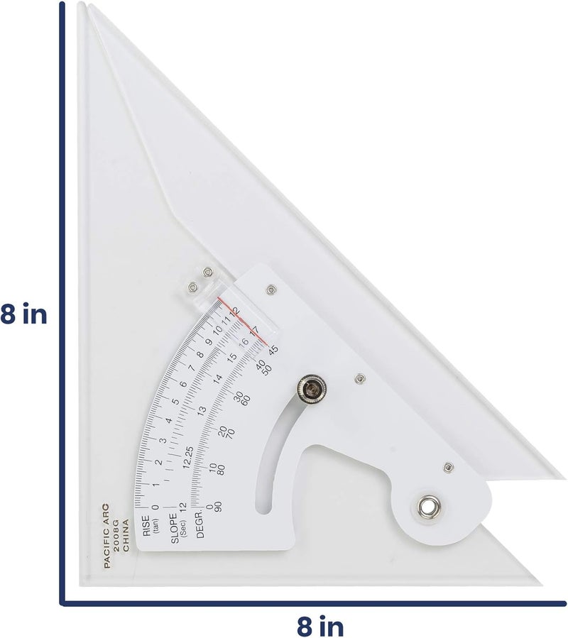 Pacific Arc Adjustable 8 Inch Triangle for Drafting - Image 4
