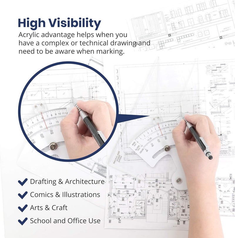 Pacific Arc Adjustable 8 Inch Triangle for Drafting - Image 2