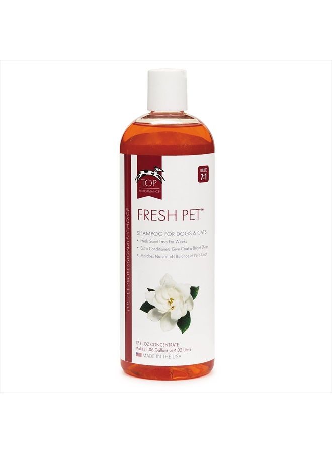 Top Performance Fresh Pet Shampoo Prevents Mats and Tangles – Matches Natural pH Balance of Pet's Coat and Skin, 17 Oz. - Image 1