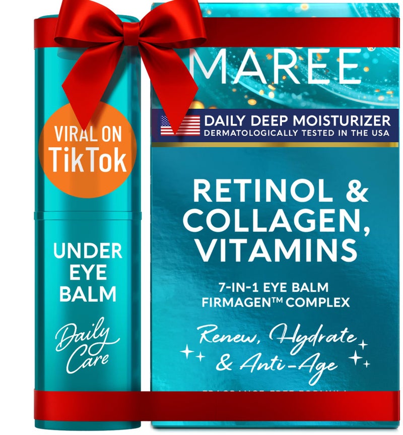 MAREE Under Eye Balm Stick with Retinol & Ceramide Complex - Facial Moisturizer for Dark Circles & Wrinkles - Under Eye Brightener Stick, Anti Wrinkle Hydrating Face Skincare - Image 1