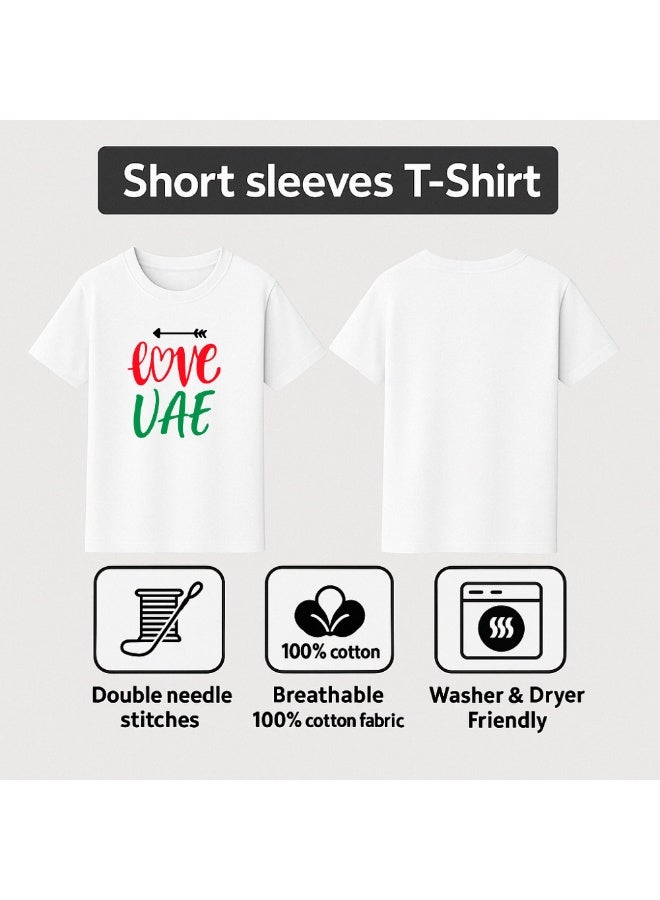 UAE Celebrating National Day Printed Kids Round Neck T-Shirt for Girls - Image 5