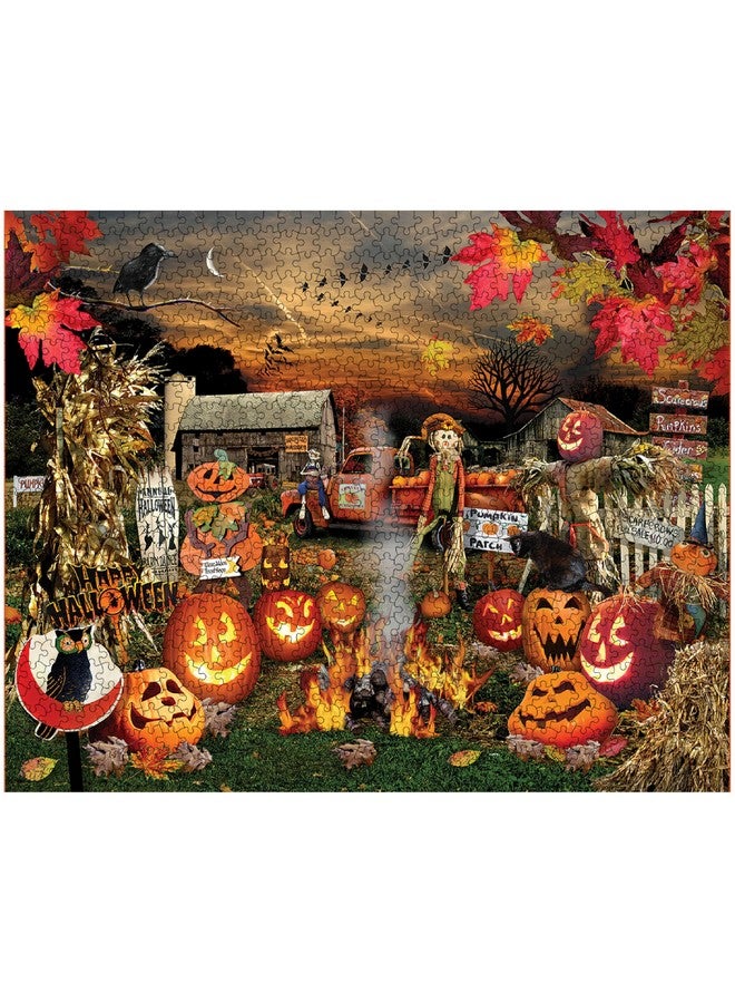 White Mountain Jack O Lanterns Halloween Puzzles 1000 Pieces Pumpkin Puzzle for Fall and Autumn - Image 4