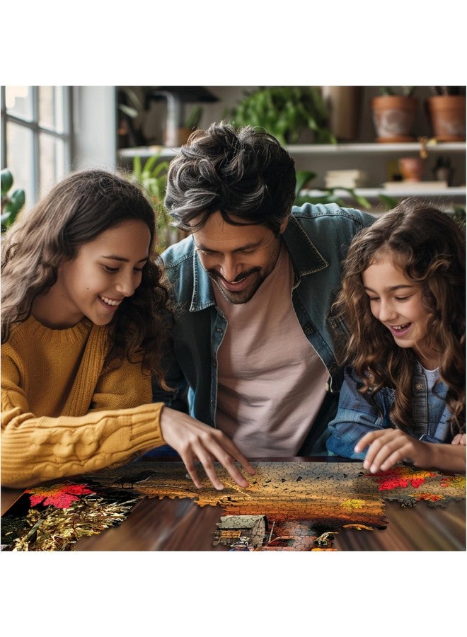 White Mountain Jack O Lanterns Halloween Puzzles 1000 Pieces Pumpkin Puzzle for Fall and Autumn - Image 5