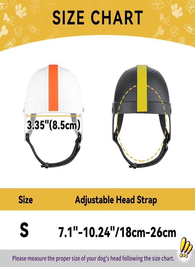 NAMSAN XSmall Dog Motorcycle Helmet, Hard Helmet for Dogs Small Breeds, Football Games Dog Hat with Ear Holes, (Black/Yellow-S) - Image 4