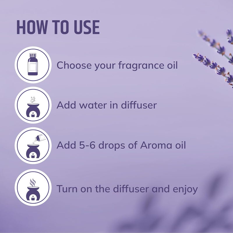 اروماهبور زيت عطري Aromahpure | 30 مل | عبوة تحتوي على 2 عبوات | زيت عطري من اللافندر والصندل لتعطير المنزل | مثالي للاستخدام في العلاج بالعطور | يساعد على التركيز والتأمل | يُستخدم في أجهزة التوزيع، الشموع، معطرات الهواء، والصابون. - Image 4