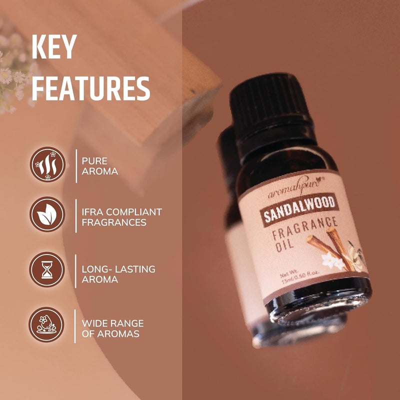اروماهبور زيت عطري Aromahpure | 30 مل | عبوة تحتوي على 2 عبوات | زيت عطري من اللافندر والصندل لتعطير المنزل | مثالي للاستخدام في العلاج بالعطور | يساعد على التركيز والتأمل | يُستخدم في أجهزة التوزيع، الشموع، معطرات الهواء، والصابون. - Image 5