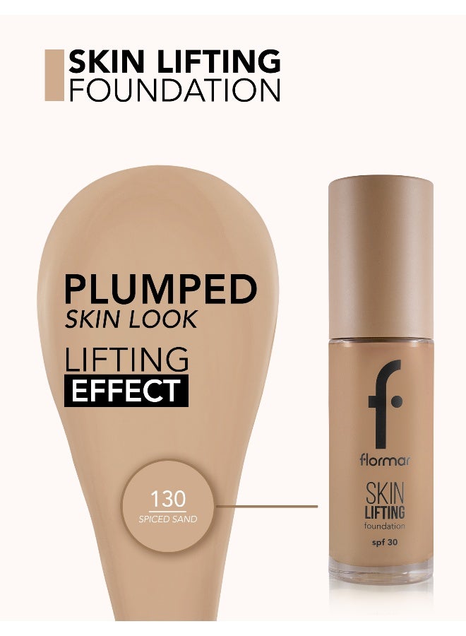 flormar Skin Lifting Foundation – 130 Spiced Sand – Creamy Texture, Firming Care Effect, SPF 30, Smooth Youthful-Looking Finish - Image 5