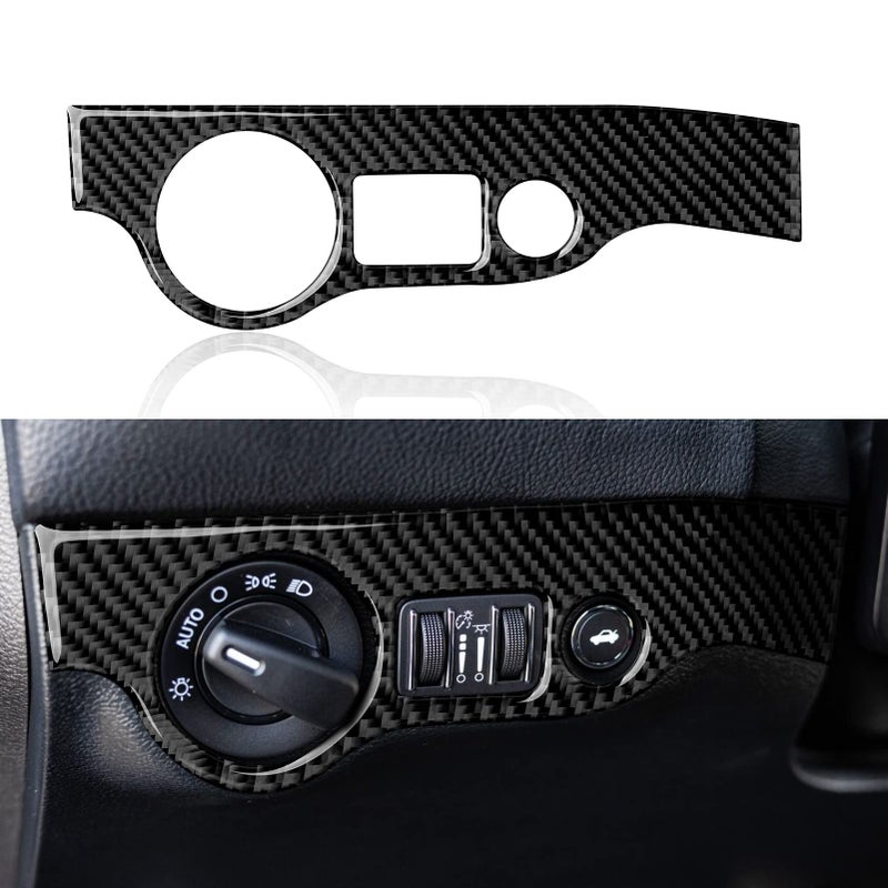 BRMYL Car Headlight Switch Control Cover Decals for 20112023 Chrysler 300 300C 300S LimitedTouringBase Accessories Carbon Fiber Stickers