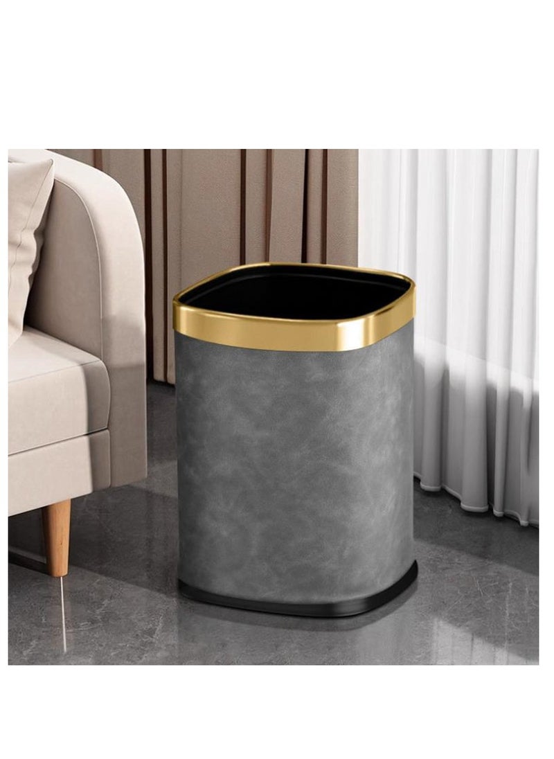 Golden Purchase Products Kitchen Trash Can, Bathroom Trash Can, Plastic Large Capacity Trash Can, Household Square Trash Can, Air Pressure Adsorption Without Cover（12L)）  - Image 1