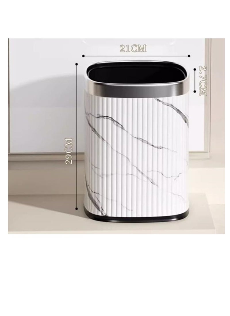Golden Purchase Products Kitchen Trash Can, Bathroom Trash Can, Plastic Large Capacity Trash Can, Household Square Trash Can, Air Pressure Adsorption Without Cover（12L)）  - Image 2