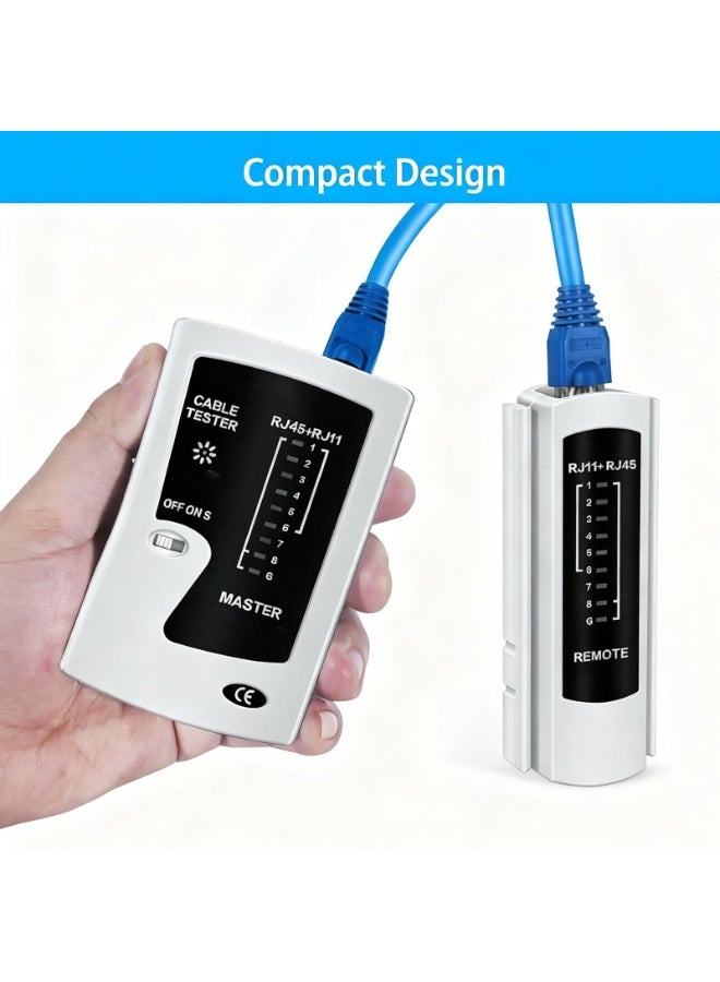 Network Cable Tester, RJ45 Ethernet Wire Tool with LED Display for Cat5 Cat6 Cat7 LAN Network - Image 4