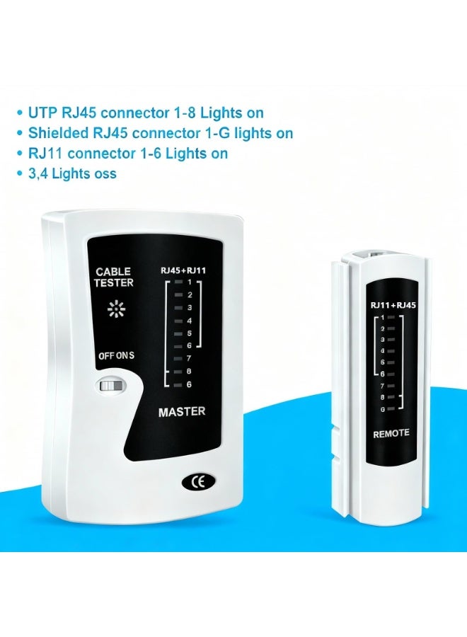 Network Cable Tester, RJ45 Ethernet Wire Tool with LED Display for Cat5 Cat6 Cat7 LAN Network - Image 5