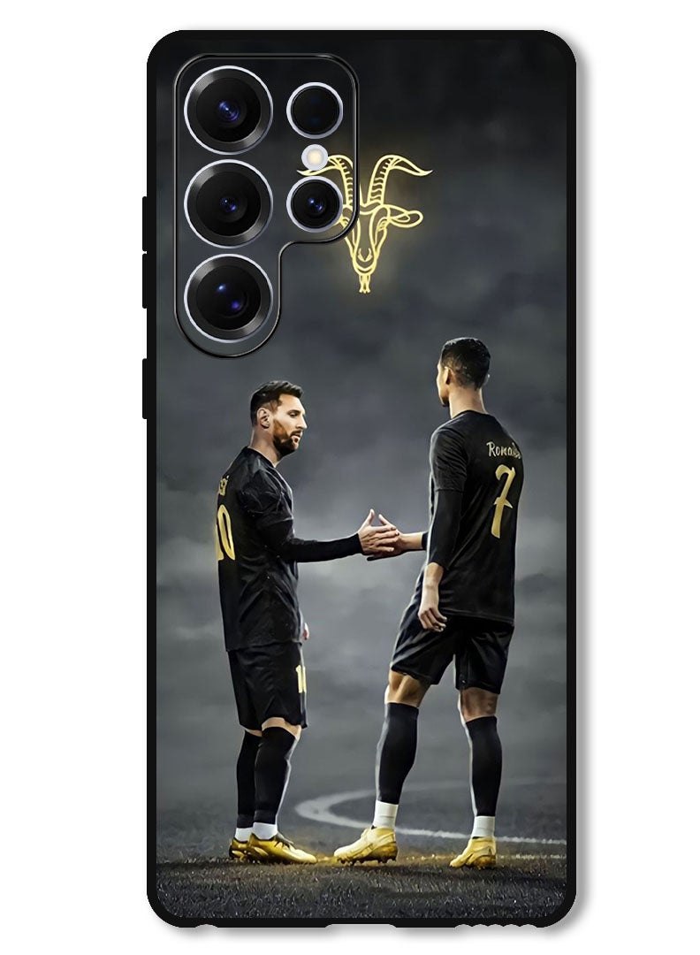 Theodor Protective Case Anti Scratch Shock Proof Bumper Cover For Samsung Galaxy S25 Ultra Messi Ronaldo Goat - Image 1