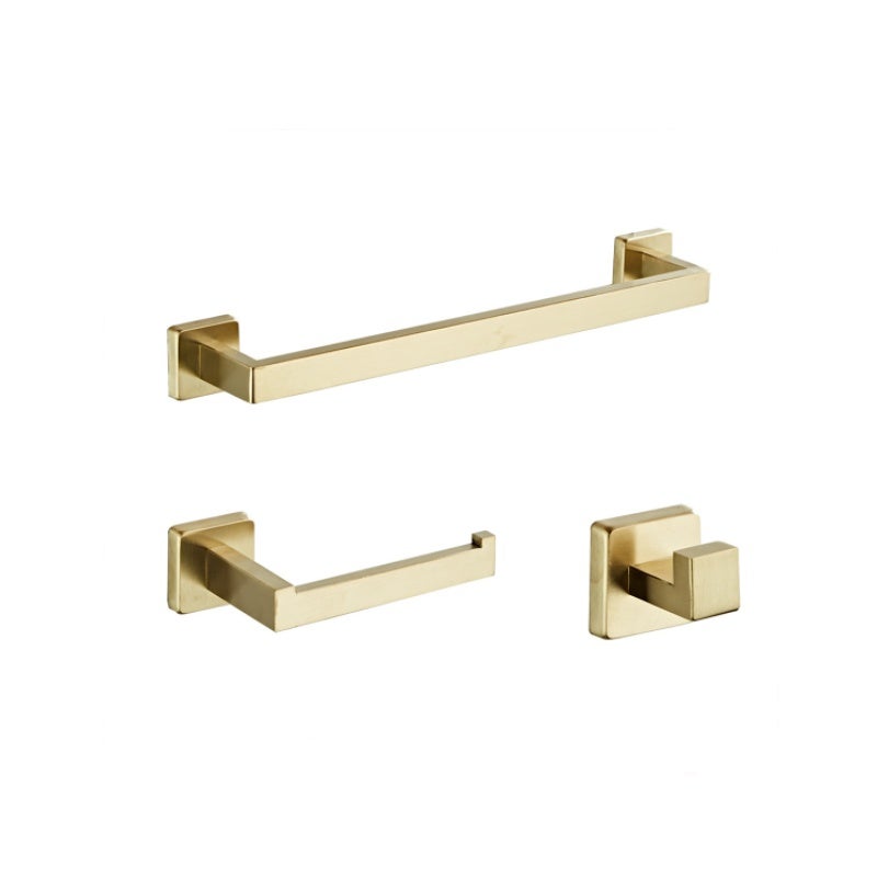 Stainless Steel Toilet Paper Holder: Gold - Bathroom Accessories Set for Home Bathroom Organization - Image 1