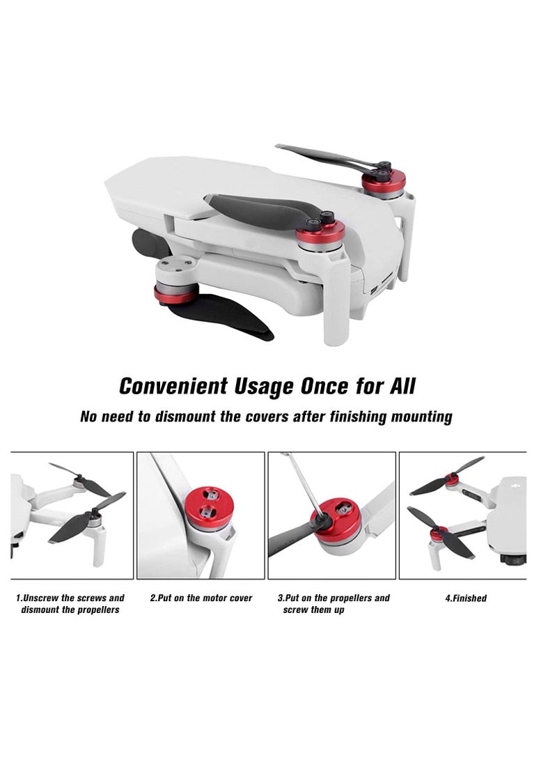 DJI Mavic Mini Drone Motor Protection Cover Red for Propeller Blade Bundle - Image 1