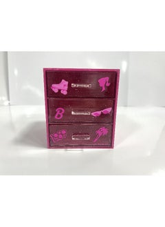 Organize your essentials with this stylish 3-tier drawer organizer from the Barbie Pink Collection.
