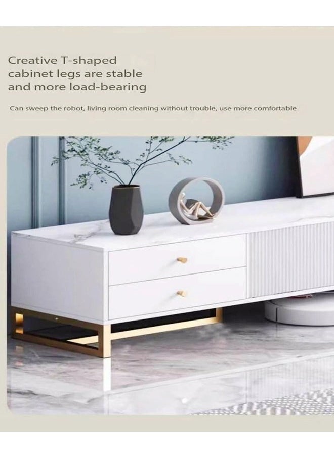 Raffine - Modern Wood TV Stand, TV Entertainment Center with Drawer and Shelf Storage - Versatile Cabinet Table for Living Room, Media Console with Ample Storage Space, Modern Design TV Unit 120x30x40 CM - Image 1