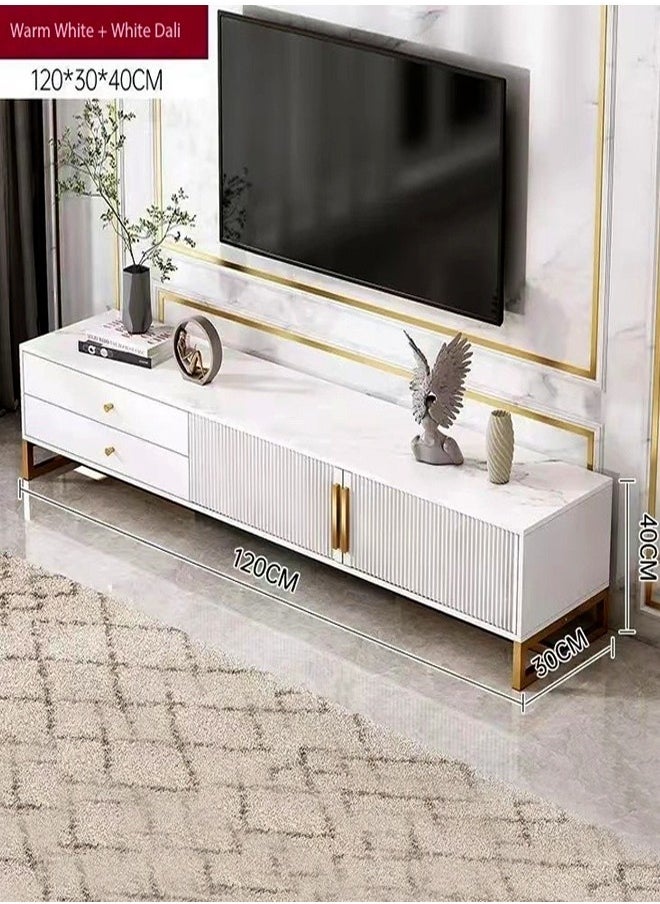 Raffine - Modern Wood TV Stand, TV Entertainment Center with Drawer and Shelf Storage - Versatile Cabinet Table for Living Room, Media Console with Ample Storage Space, Modern Design TV Unit 120x30x40 CM - Image 1
