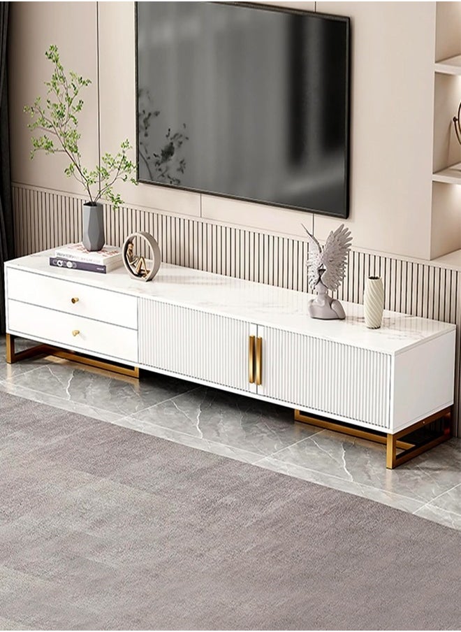 Raffine - Modern Wood TV Stand, TV Entertainment Center with Drawer and Shelf Storage - Versatile Cabinet Table for Living Room, Media Console with Ample Storage Space, Modern Design TV Unit 120x30x40 CM - Image 1