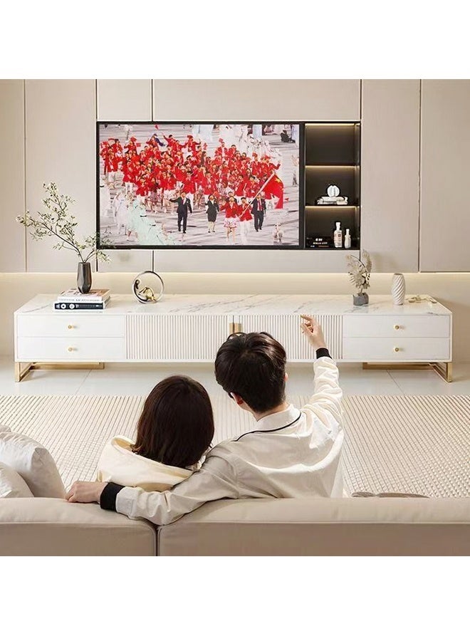 Raffine Modern Wood TV Stand, TV Entertainment Center with Drawer and Shelf Storage - Versatile Cabinet Table for Living Room, Media Console with Ample Storage Space, Modern Design TV Unit 140x30x40CM - Image 3